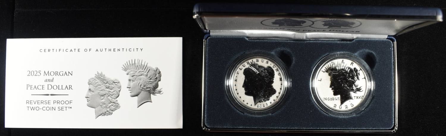 2025-S MORGAN AND PEACE DOLLARS RP TWO-COIN SET