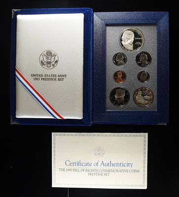 1993-S PRESTIGE SET. TOP RATED AUCTION HOUSE ESTIMATE $130 - $180.