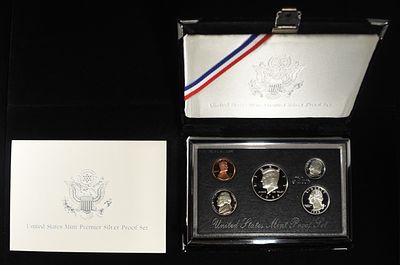 1998-S PREMIER SILVER PROOF SET. BID WITH SILVER CITY AUCTIONS ESTIMATE $60 - $80.