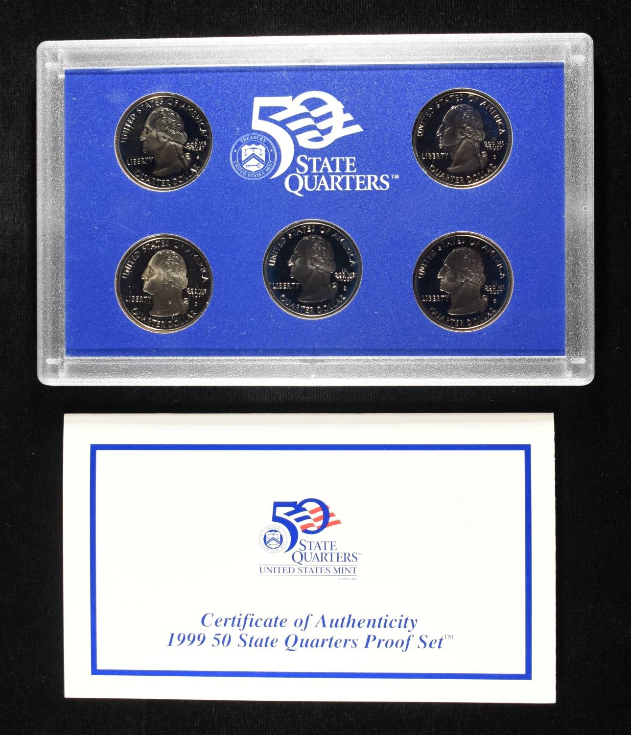 (5)99, (4) 02, (4) 04 & (1) 05 QUARTERS PROOF SETS