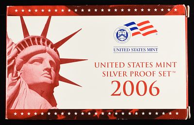 2006 SILVER PROOF SET. CHECK OUT OUR UPCOMING AUCTIONS ESTIMATE $150 - $200.