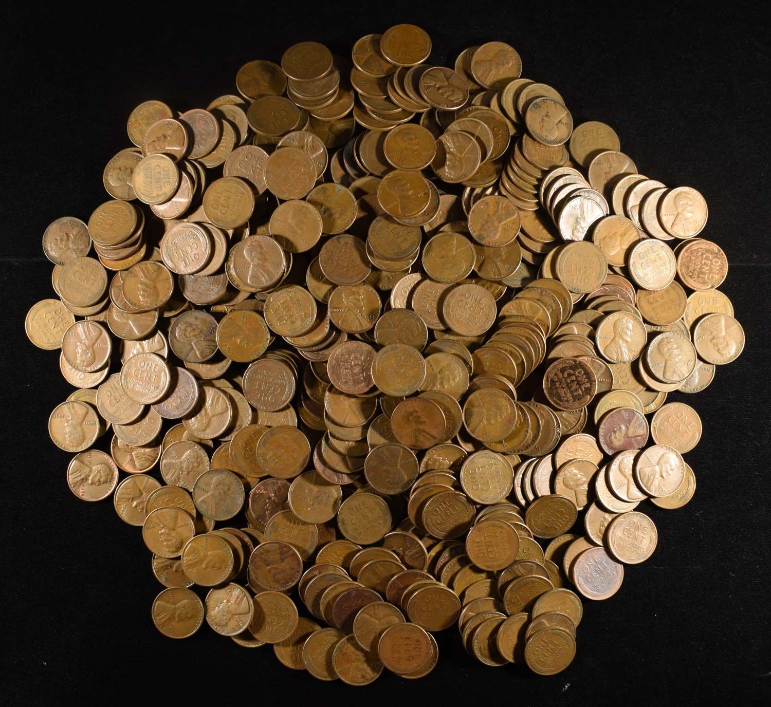 (500) WHEAT CENTS: MIXED DATES