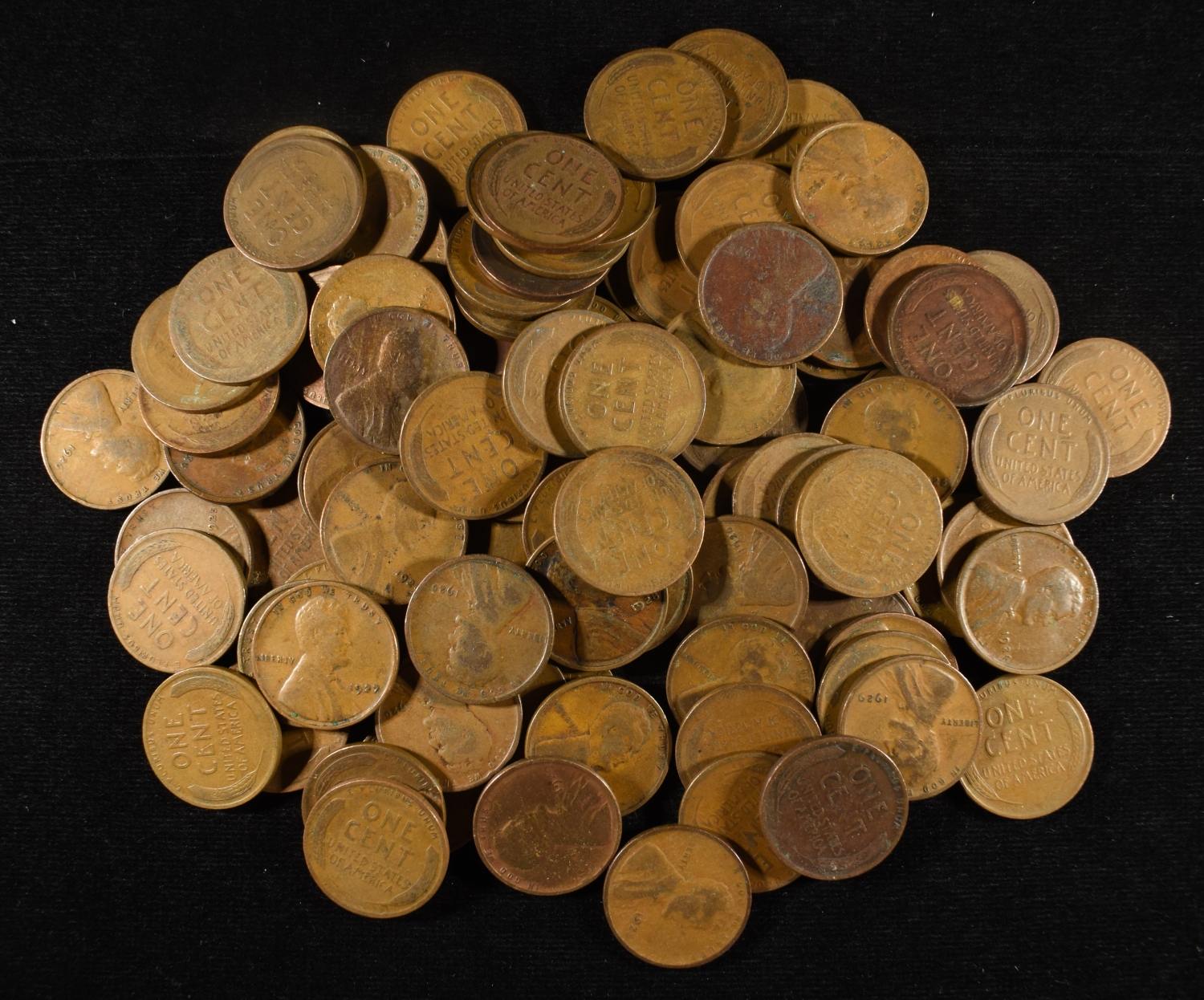 (94) WHEAT CENTS FROM THE 20'S