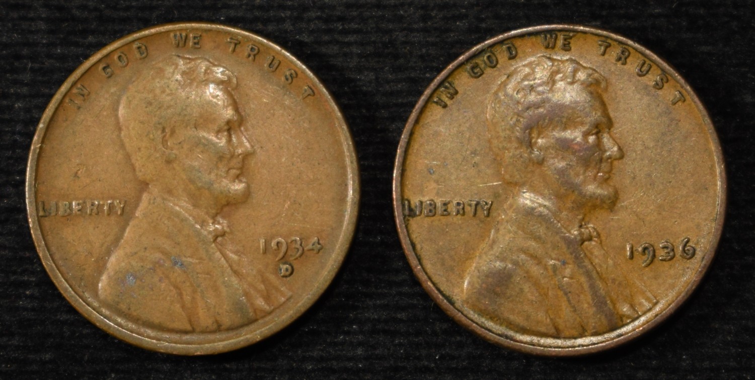 (250) WHEAT CENTS FROM THE 1930'S