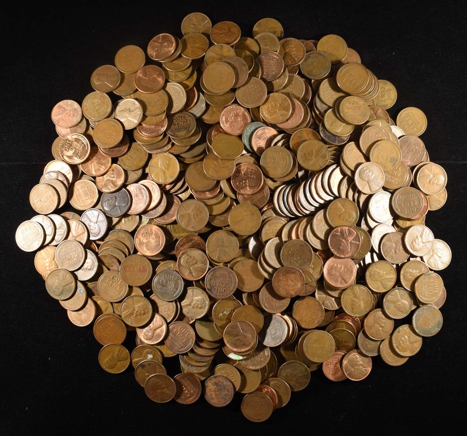 (500) 40'S & 50'S WHEAT CENTS