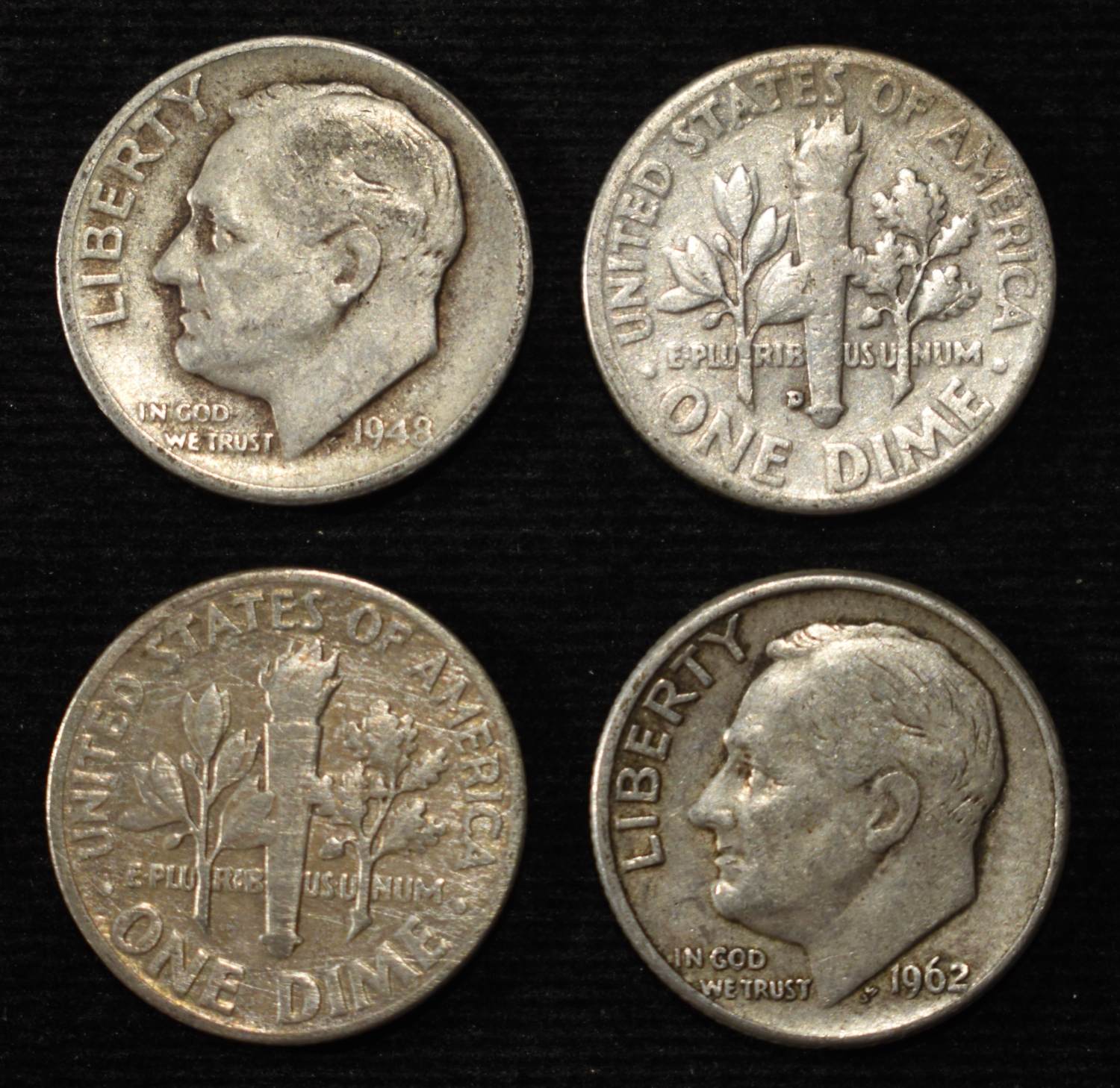 (50) 90% SILVER ROOSEVELT DIMES