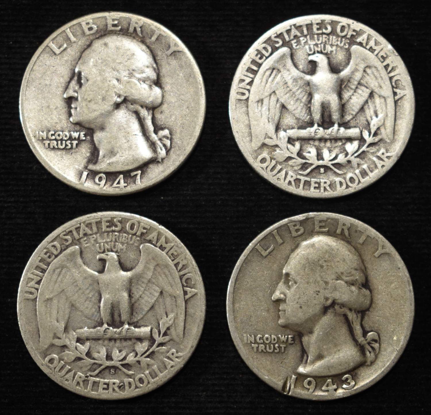 (20) 90% SILVER WASHINGTON QUARTERS