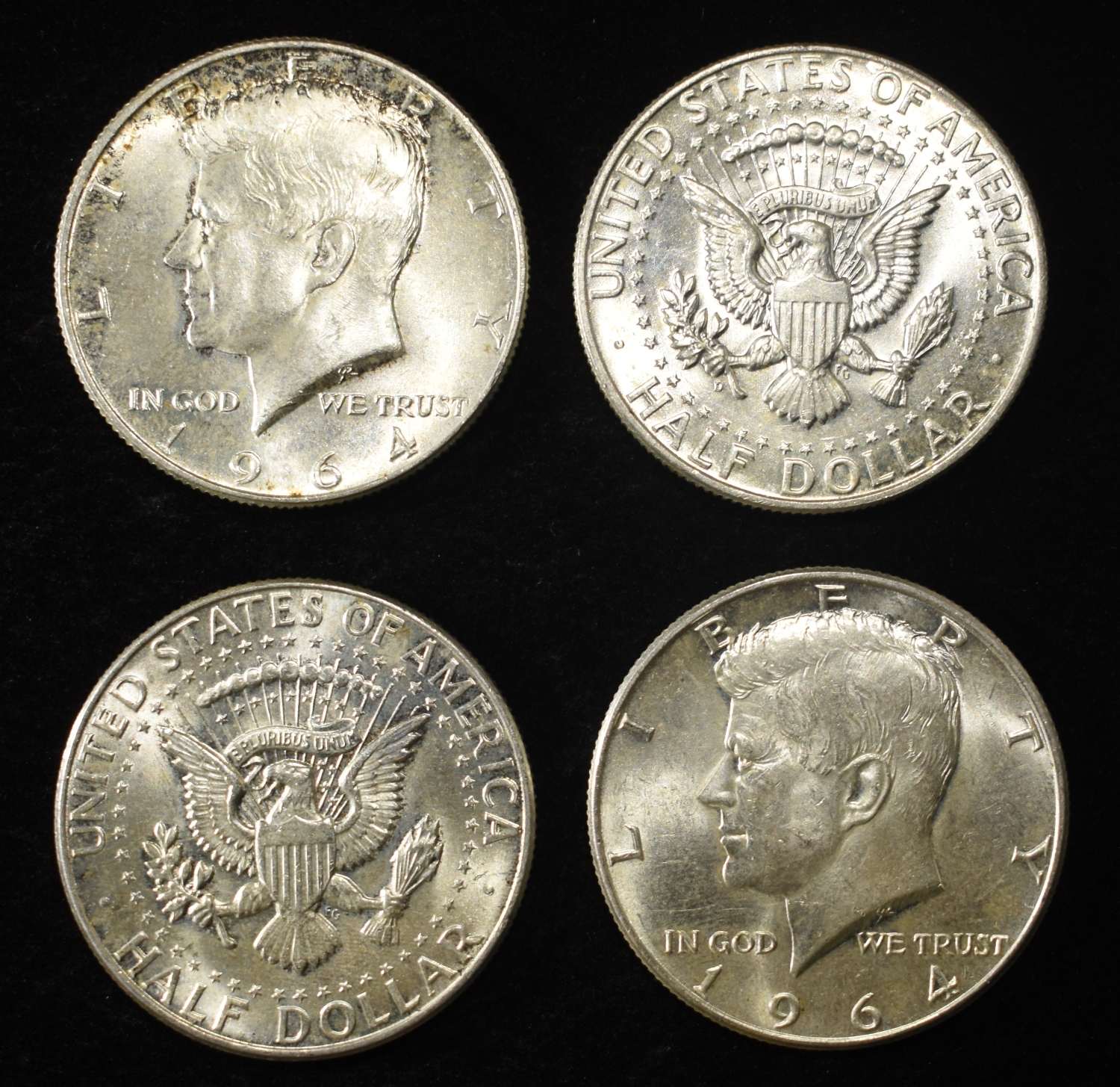 (10) 90% SILVER KENNEDY HALF DOLLARS