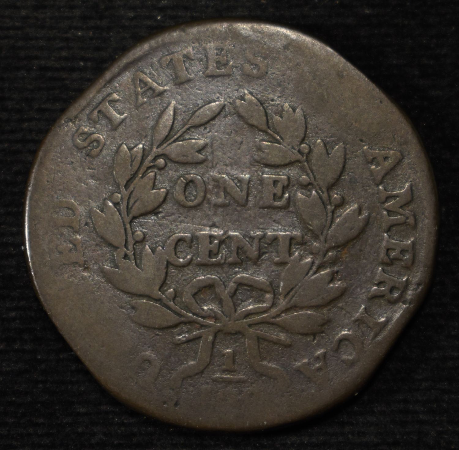 1798 LARGE CENT AG RIM DAMAGE