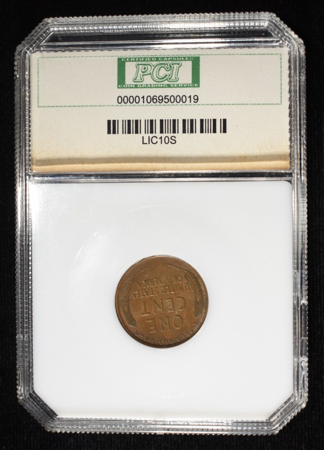 1910-S LINCOLN CENT PCI AU/BU