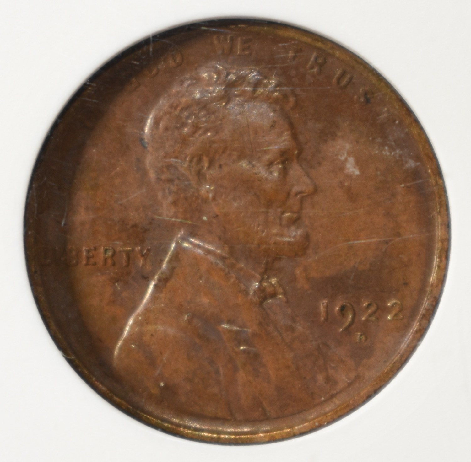 1922-D LINCOLN CENT ANACS AU-58