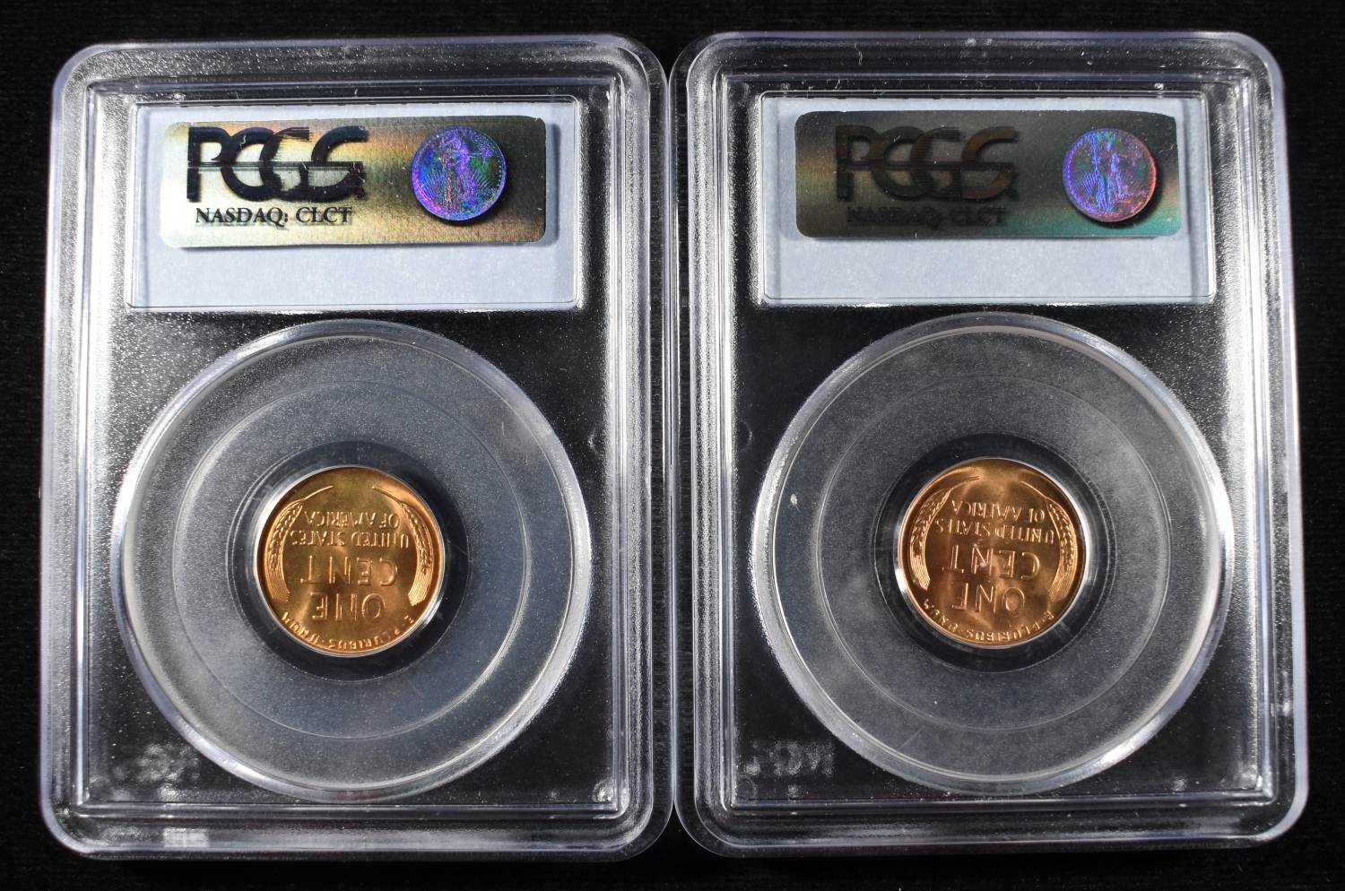 1940-S & 1942 LINCOLN CENTS PCGS MS-66 RD