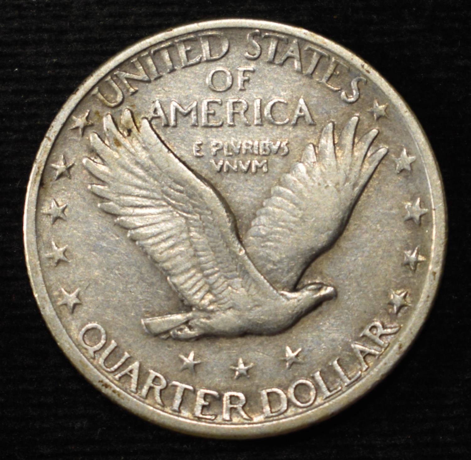 1917 T-2STANDING LIBERTY QUARTER VF