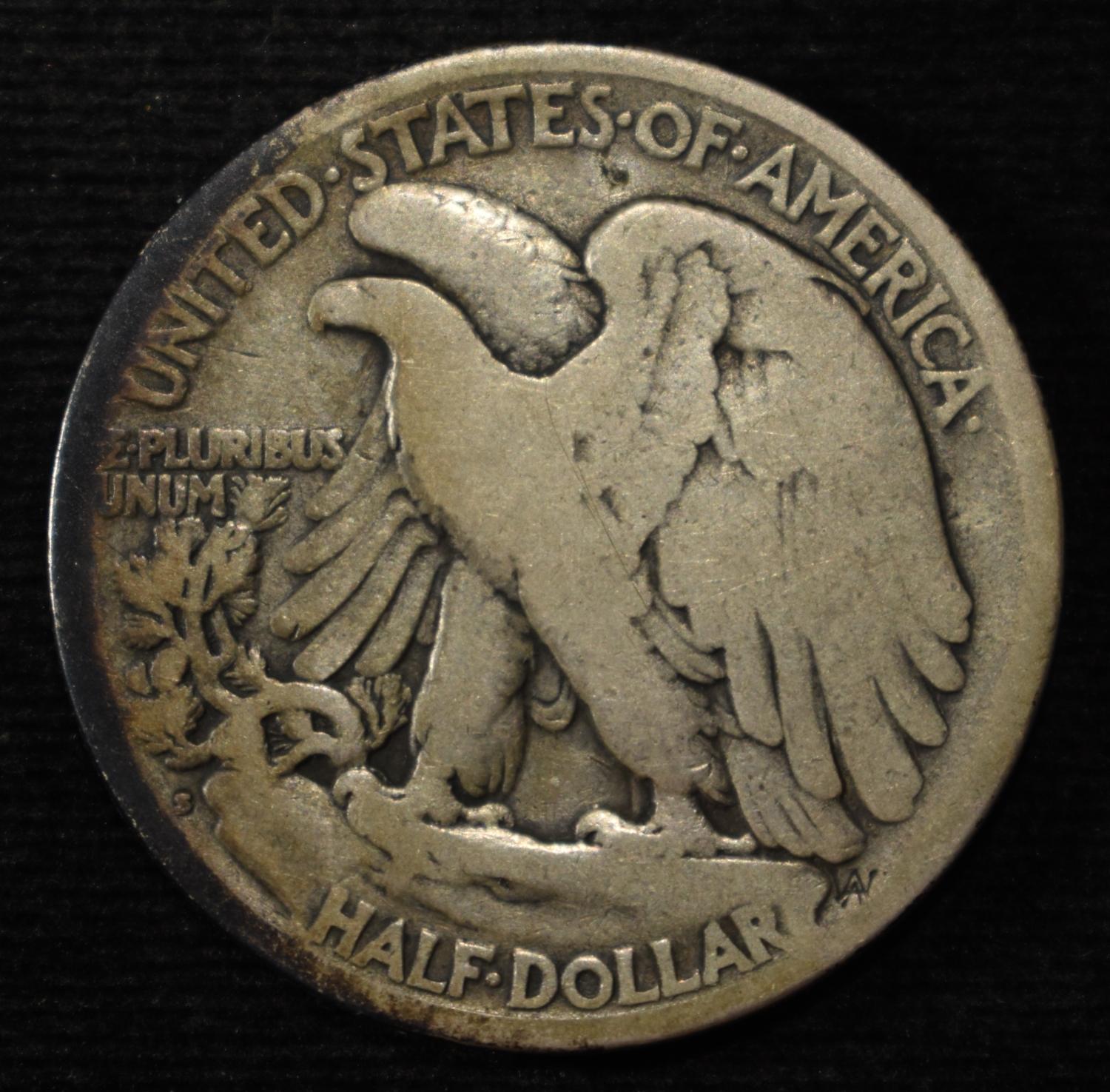 1921-S WALKING LIBERTY HALF VG