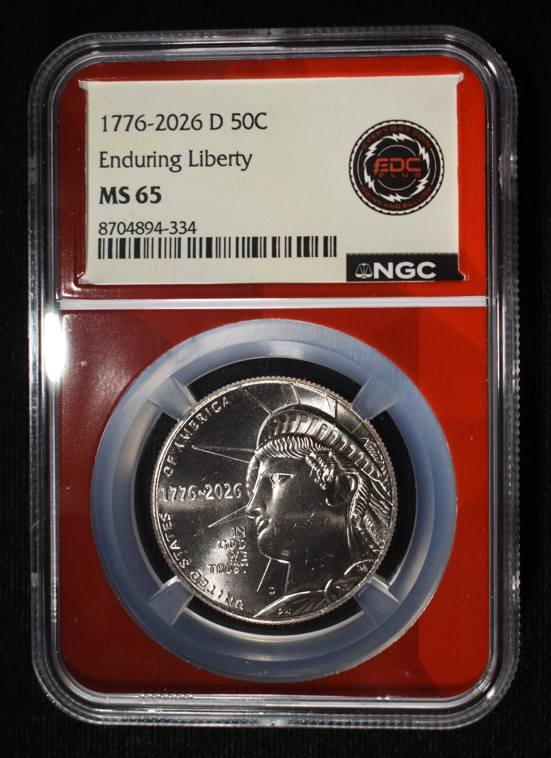 1776-2026-D ENDURING LIBERTY HALF DOLLAR NGC MS-65
