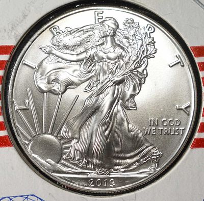 2019 AMERICAN SILVER EAGLE. CHECK OUT OUR UPCOMING AUCTIONS ESTIMATE $90 - $130.