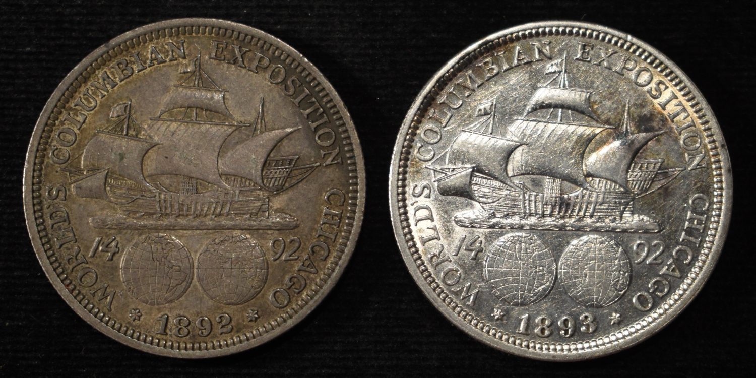 1892, 1893 COLUMBIAN COMMEM HALVES