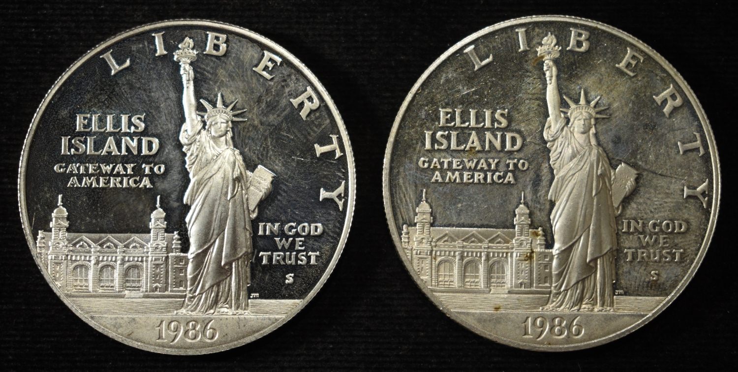 (2) 1986-S $1 COMMEM 90% SILVER
