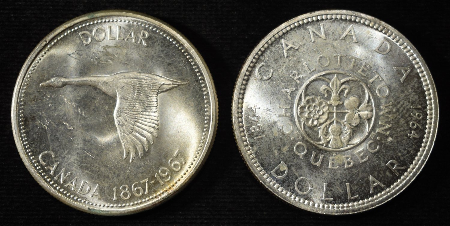 (2) 80% SILVER CANADIAN DOLLARS