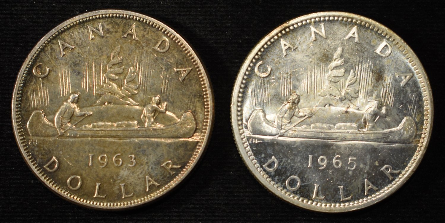 (2) 80% SILVER CANADIAN DOLLARS