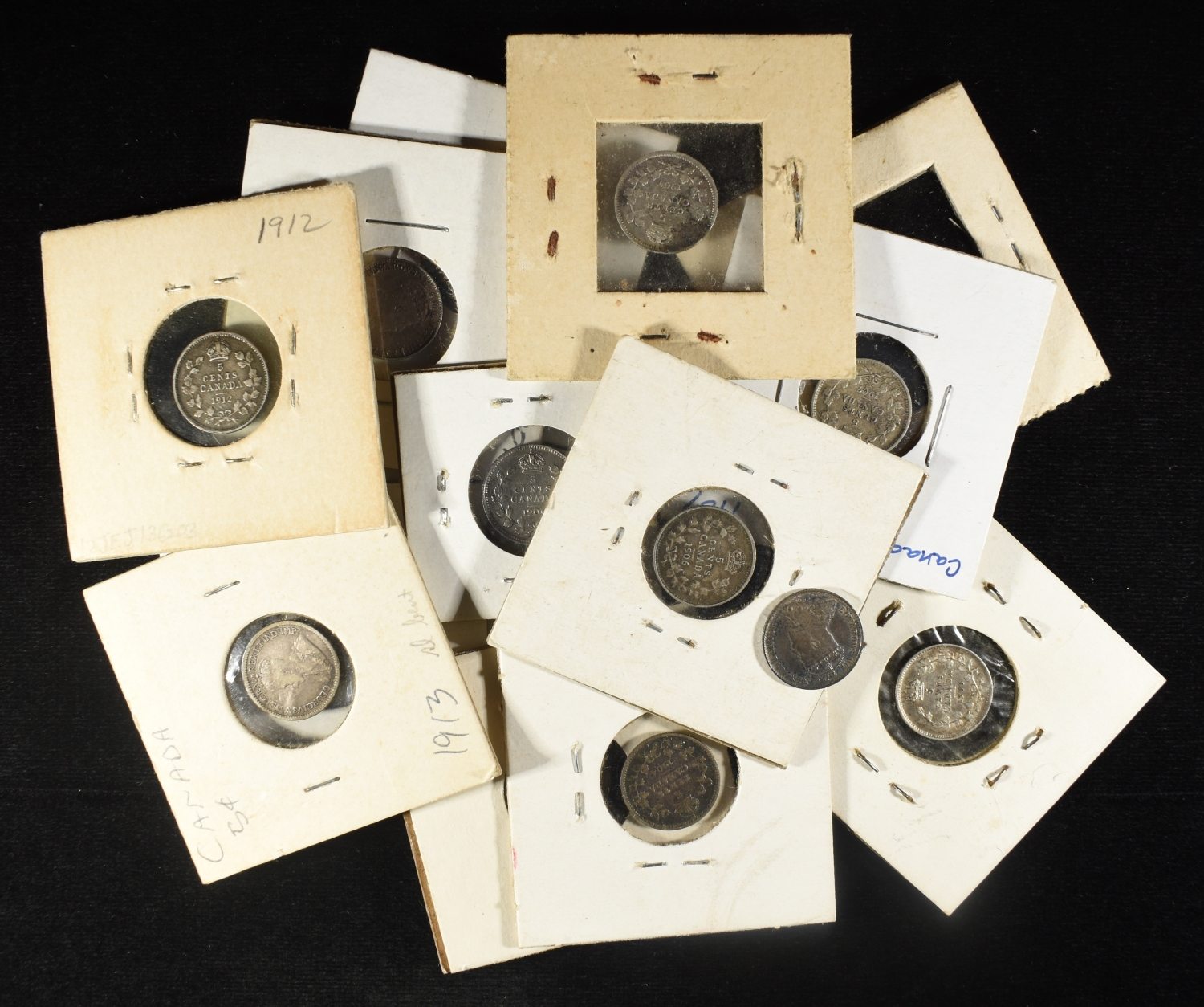 (15) 92.5% SILVER CANADIAN 5 CENTS