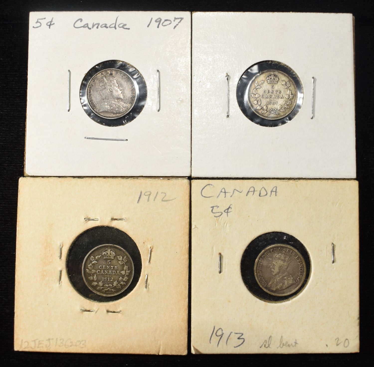 (15) 92.5% SILVER CANADIAN 5 CENTS