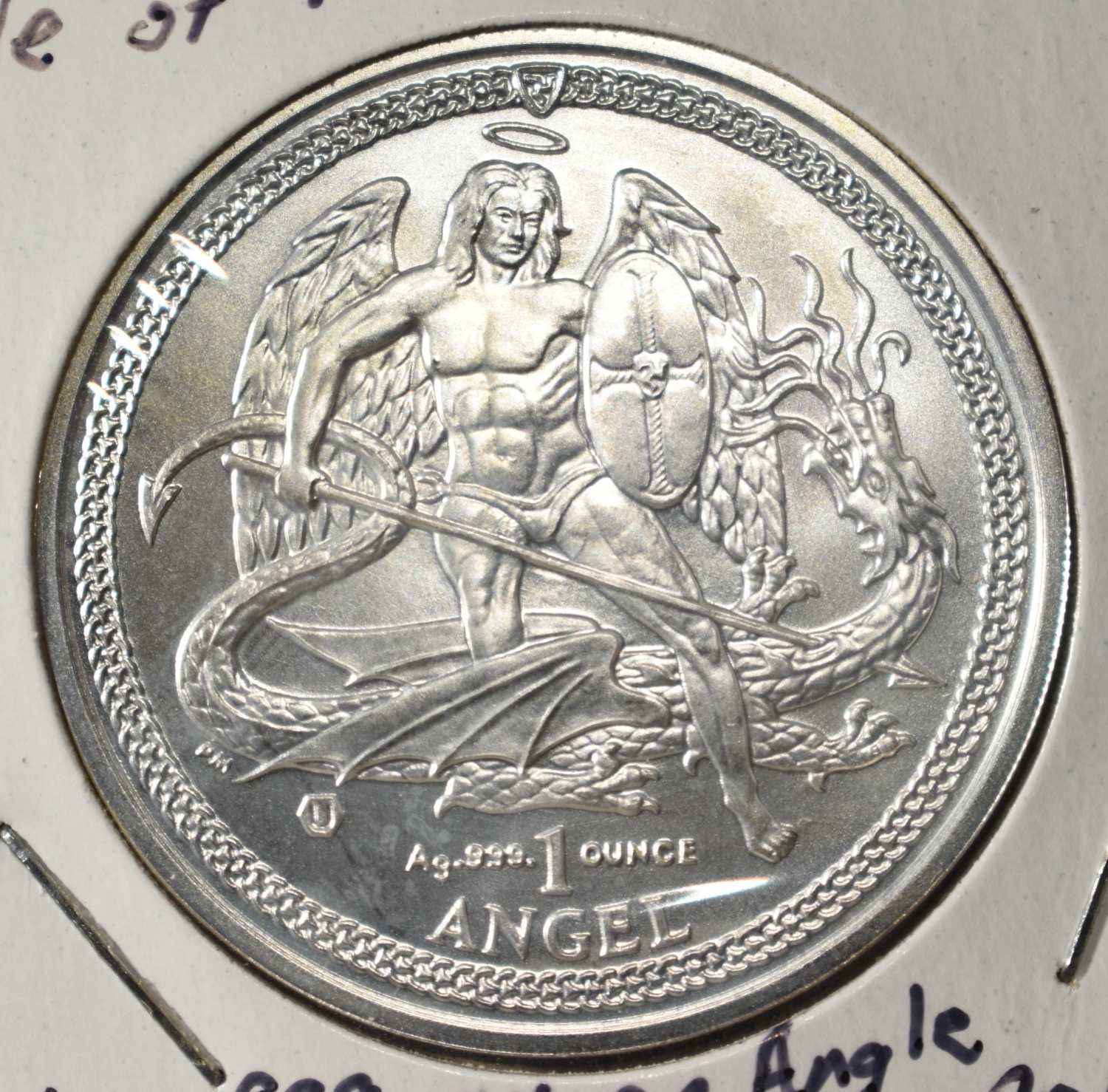 1 OZ SILVER ROUND ISLE OF MAN SILVER ANGEL