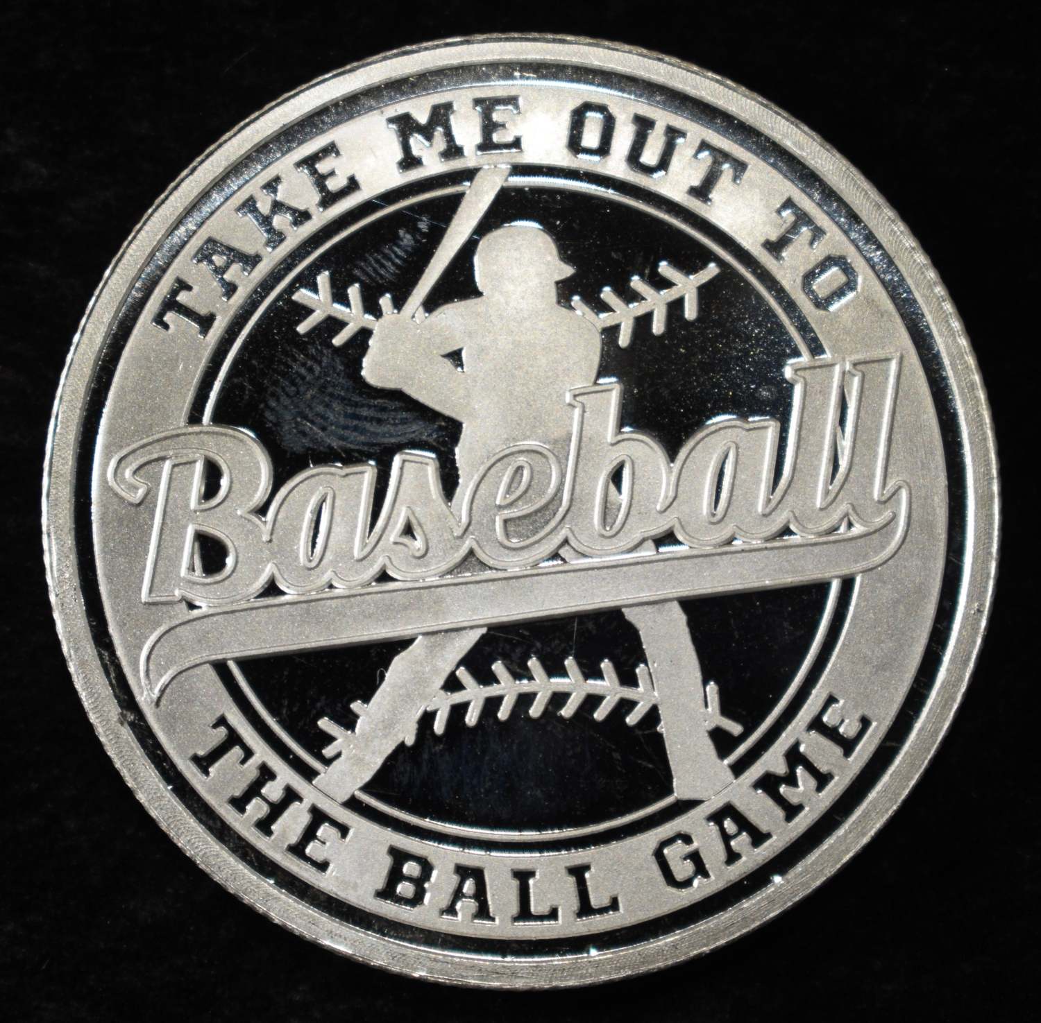 BASEBALL 1 OZ .999 SILVER ROUND