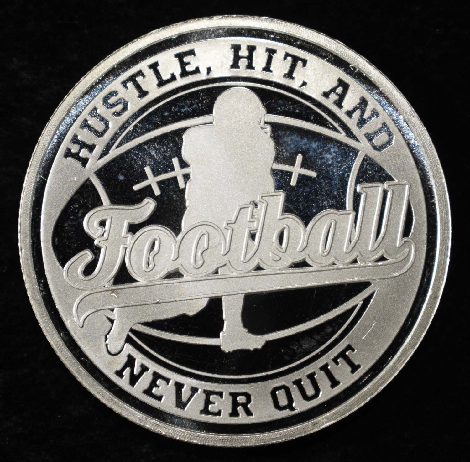 FOOTBALL 1 OZ .999 SILVER ROUND