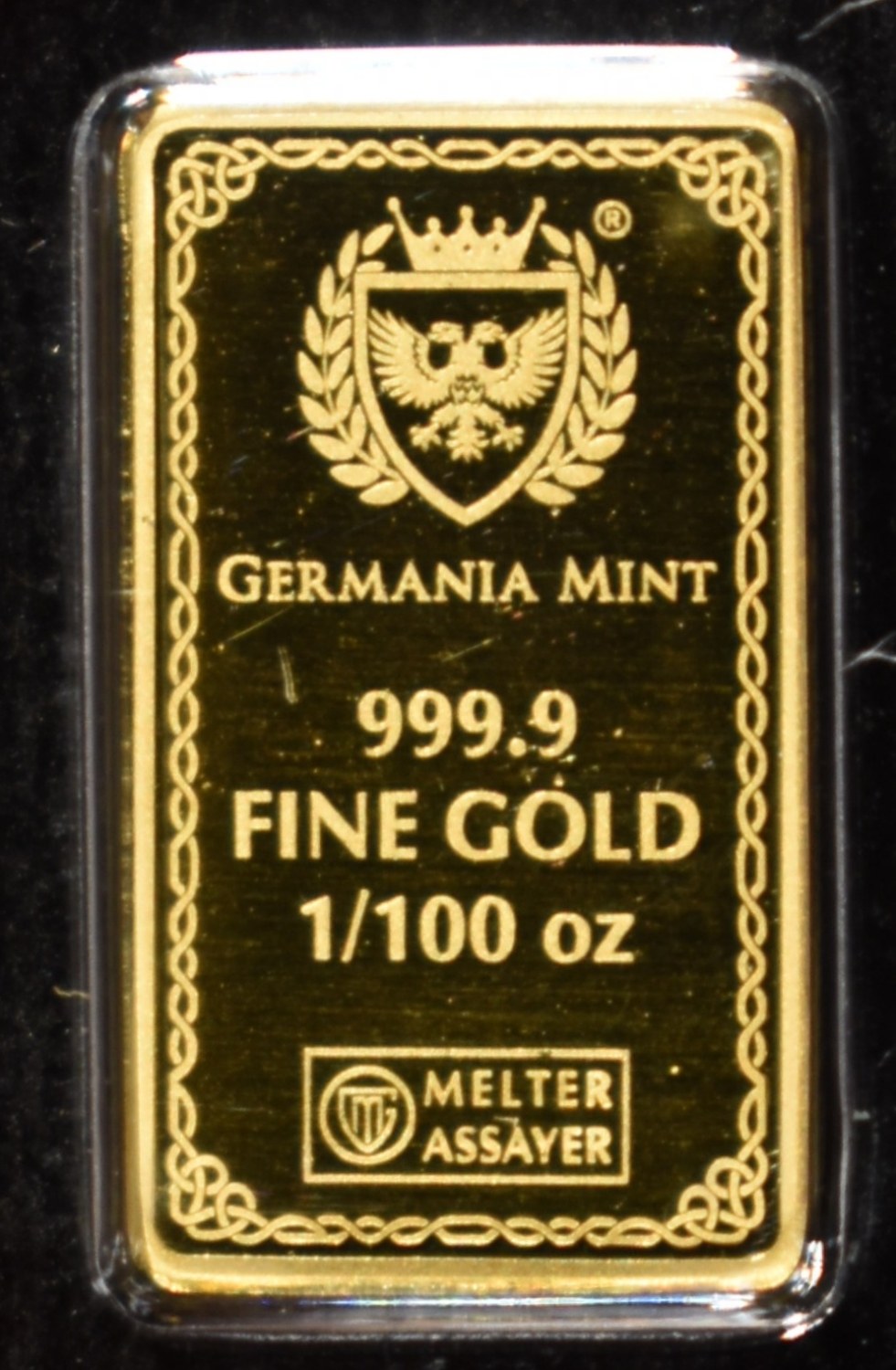 FRIGG 1/100TH OZ .9999 GOLD BAR
