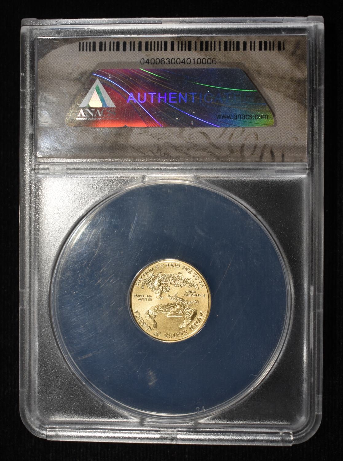 2019 $5 AMERICAN GOLD EAGLE ANACS MS70