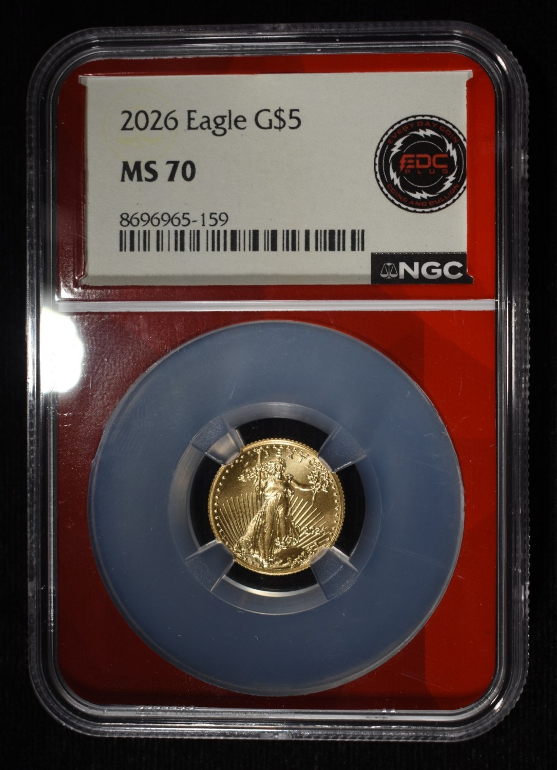 2026 $5 GOLD EAGLE NGC MS70