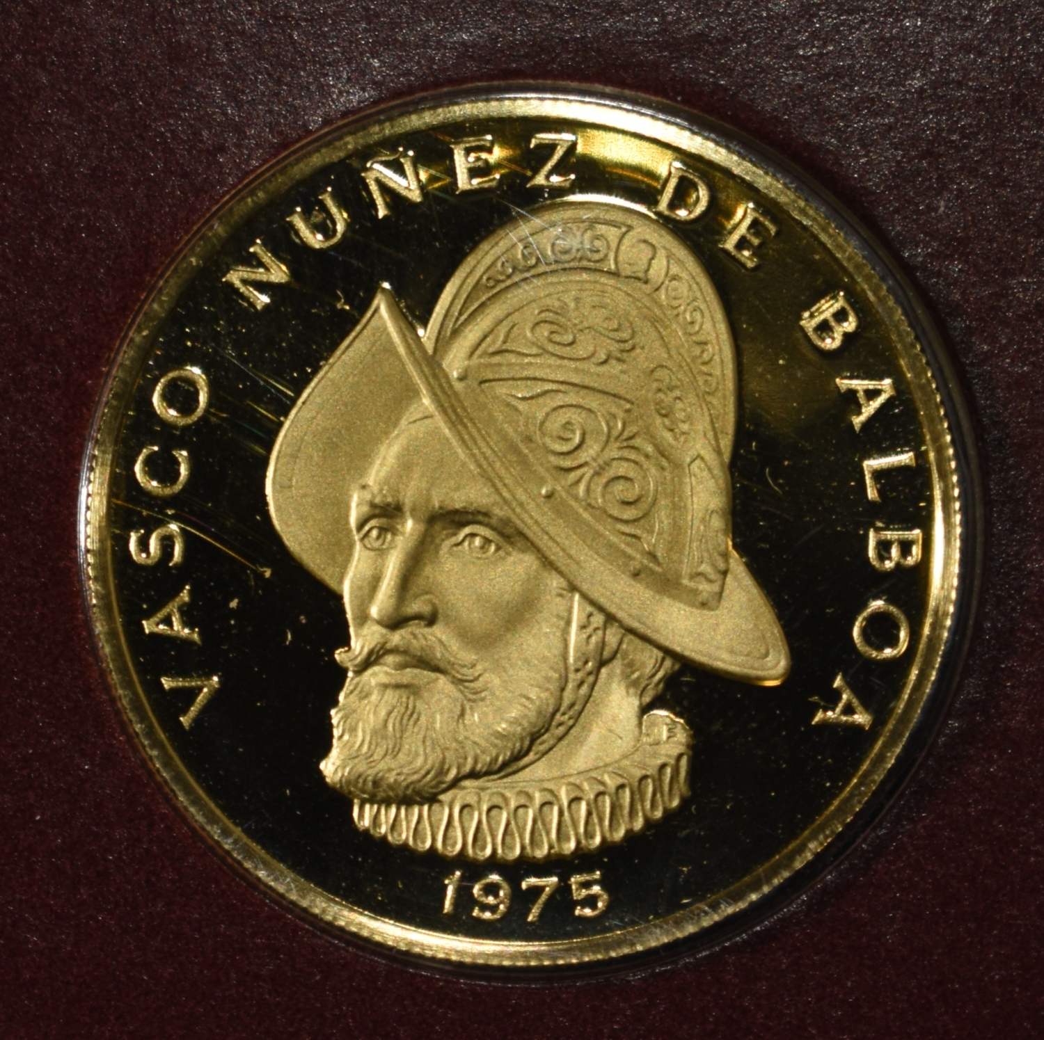 1975 PANAMA 100 BALBOA GOLD WITH CERT