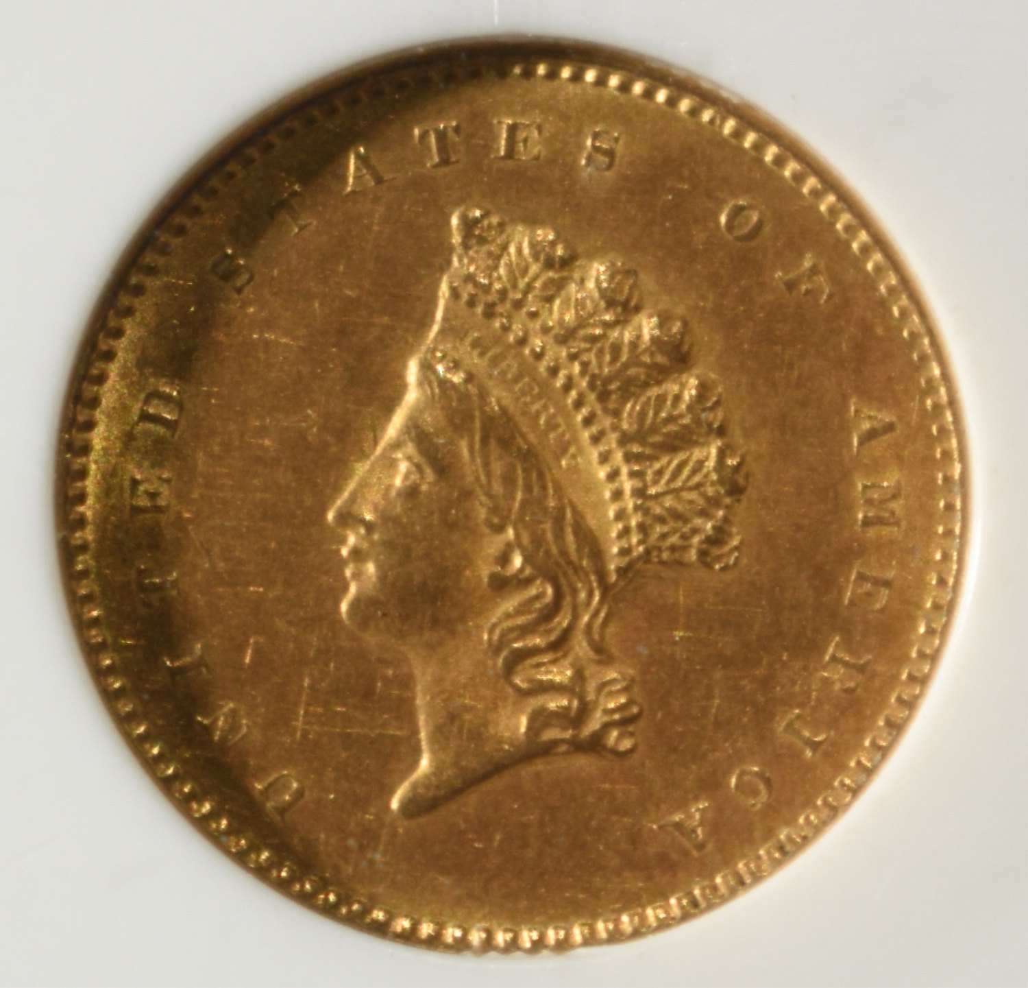 1854 TYPE 2 $1 GOLD PCI CH BU