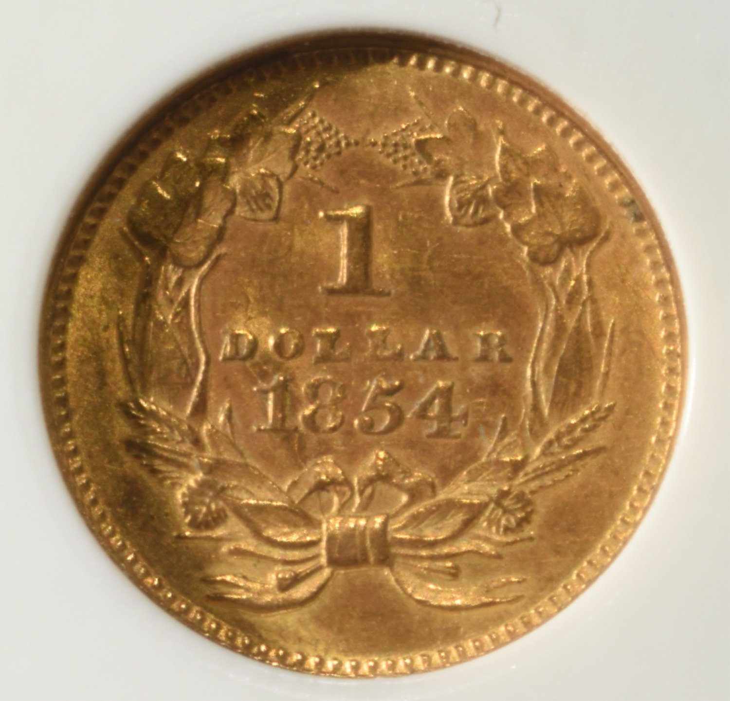 1854 TYPE 2 $1 GOLD PCI CH BU