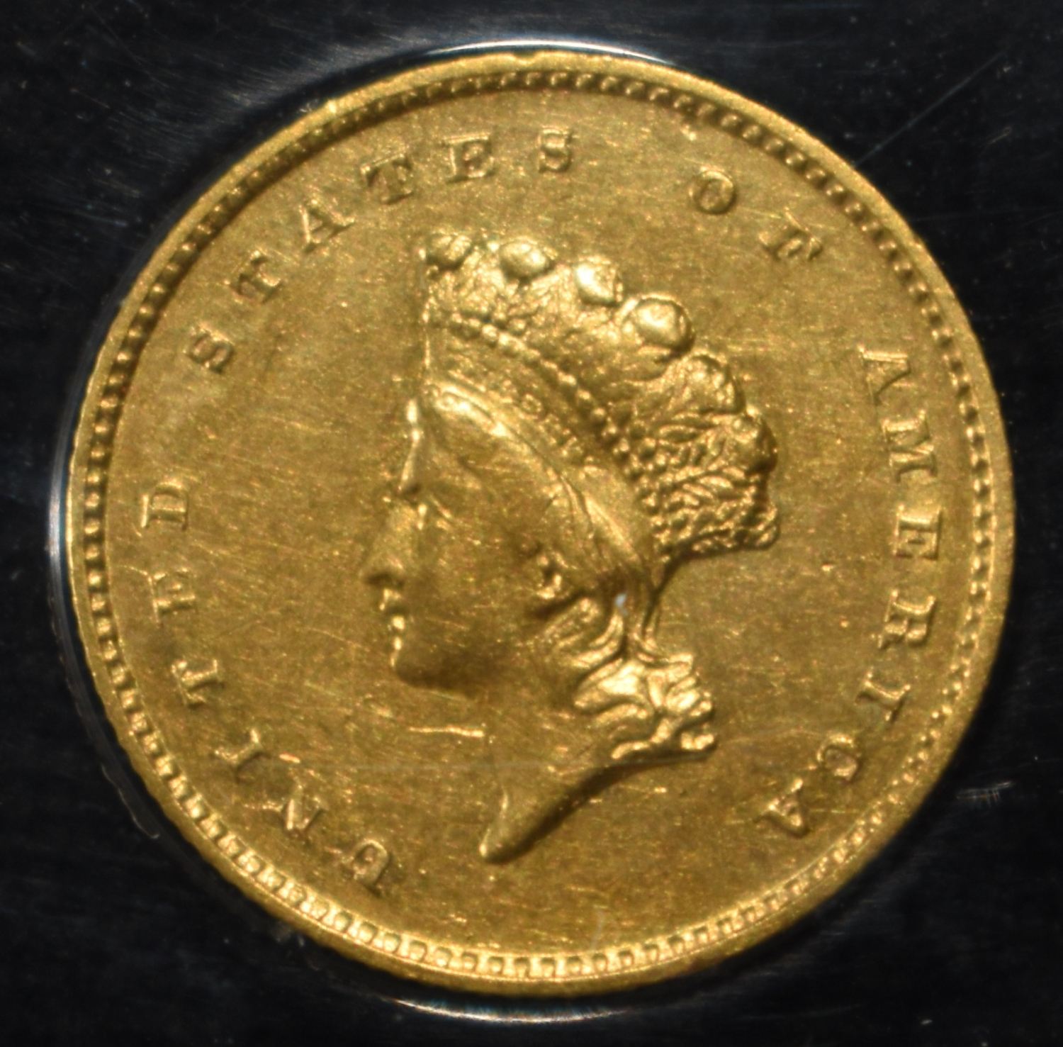 1856-S $1 TYPE-2 GOLD ACCUGRADE BU
