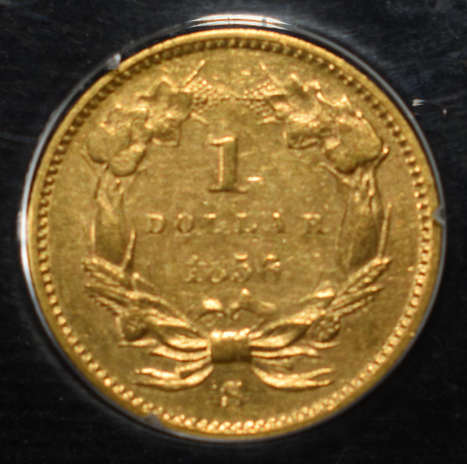 1856-S $1 TYPE-2 GOLD ACCUGRADE BU