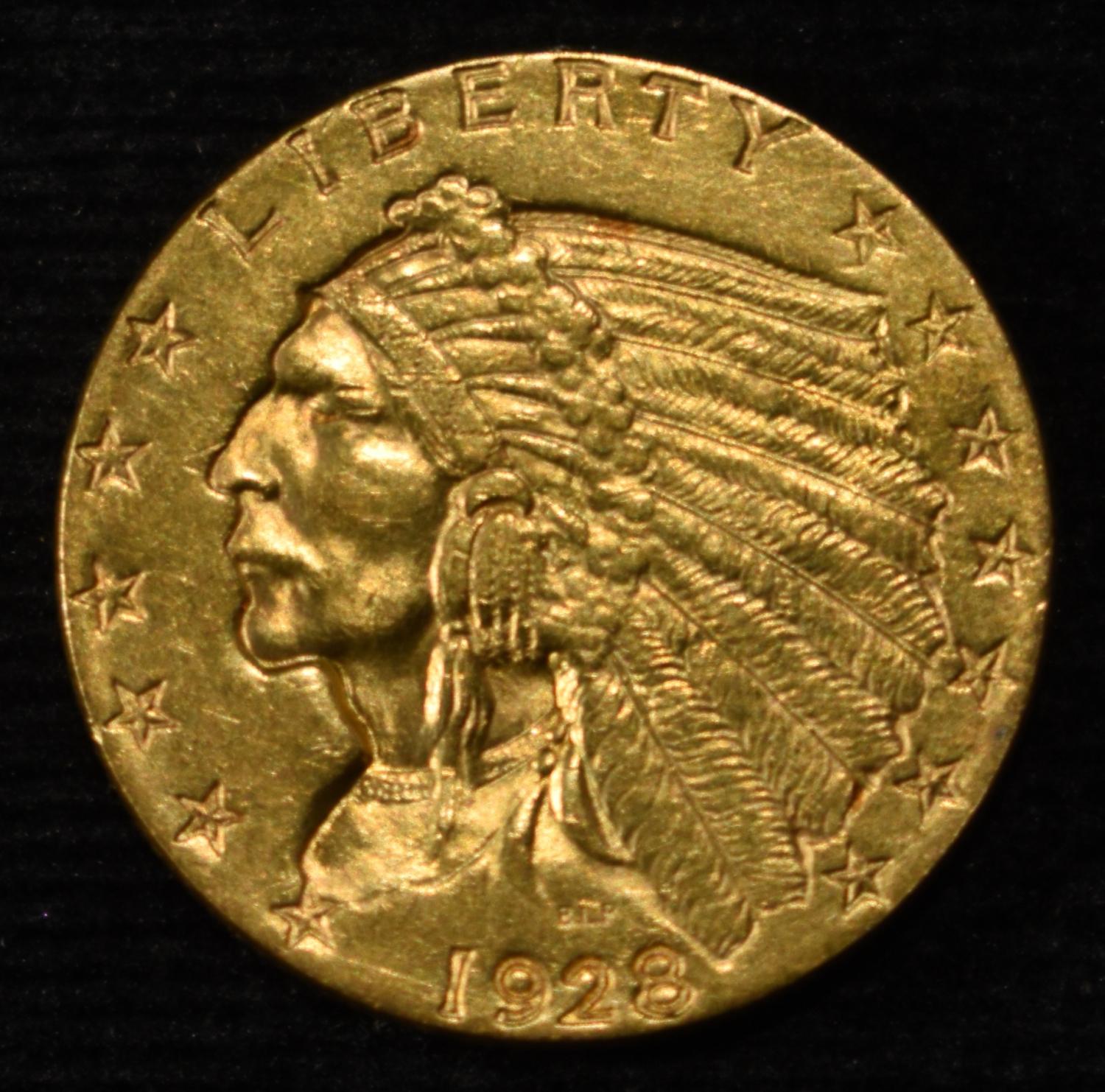 1928 $2.50 INDIAN GOLD CH TO GEM BU