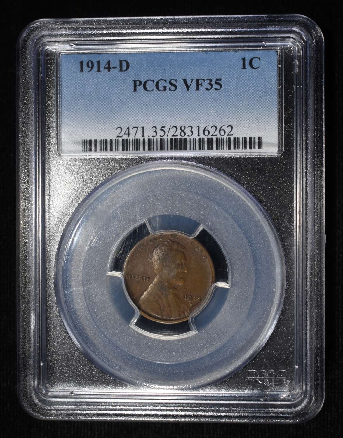 1914-D LINCOLN CENT PCGS VF-35