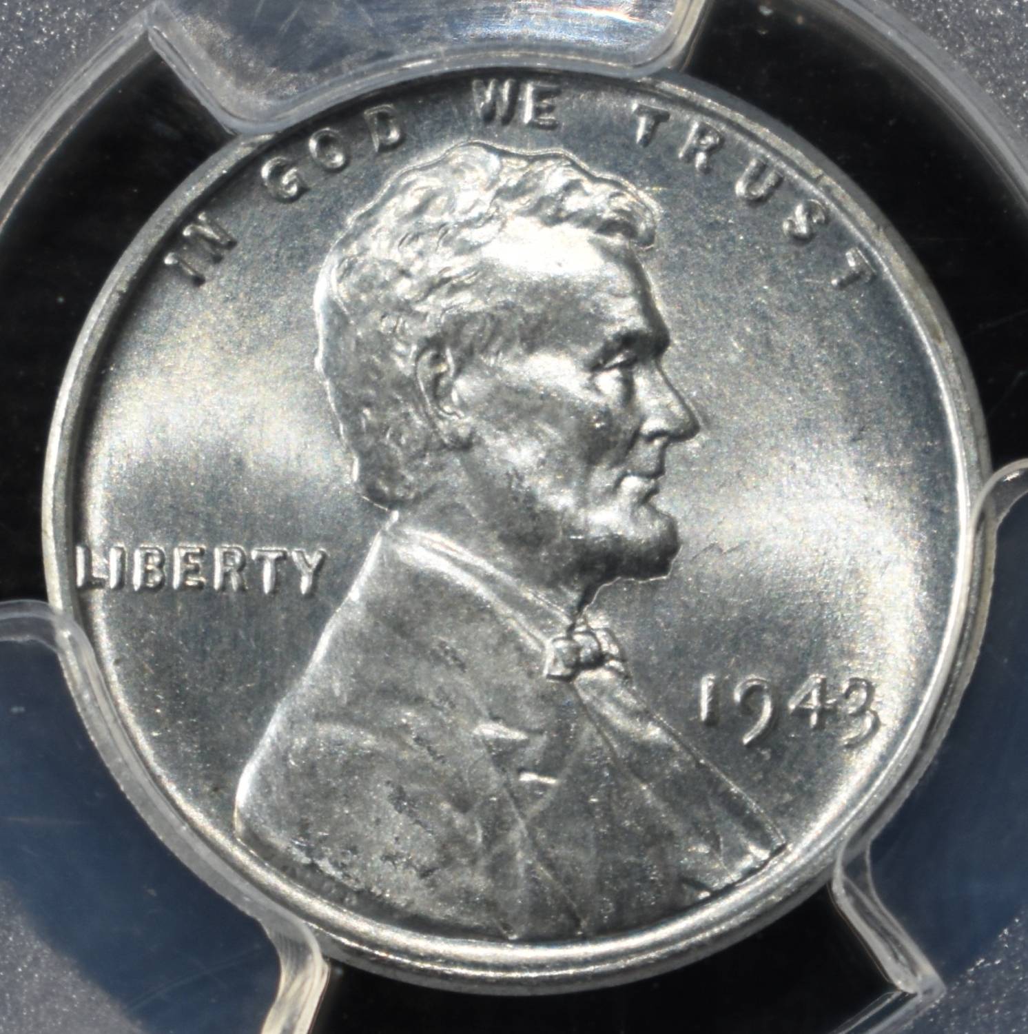 1943 LINCOLN STEEL CENT PCGS MS-66