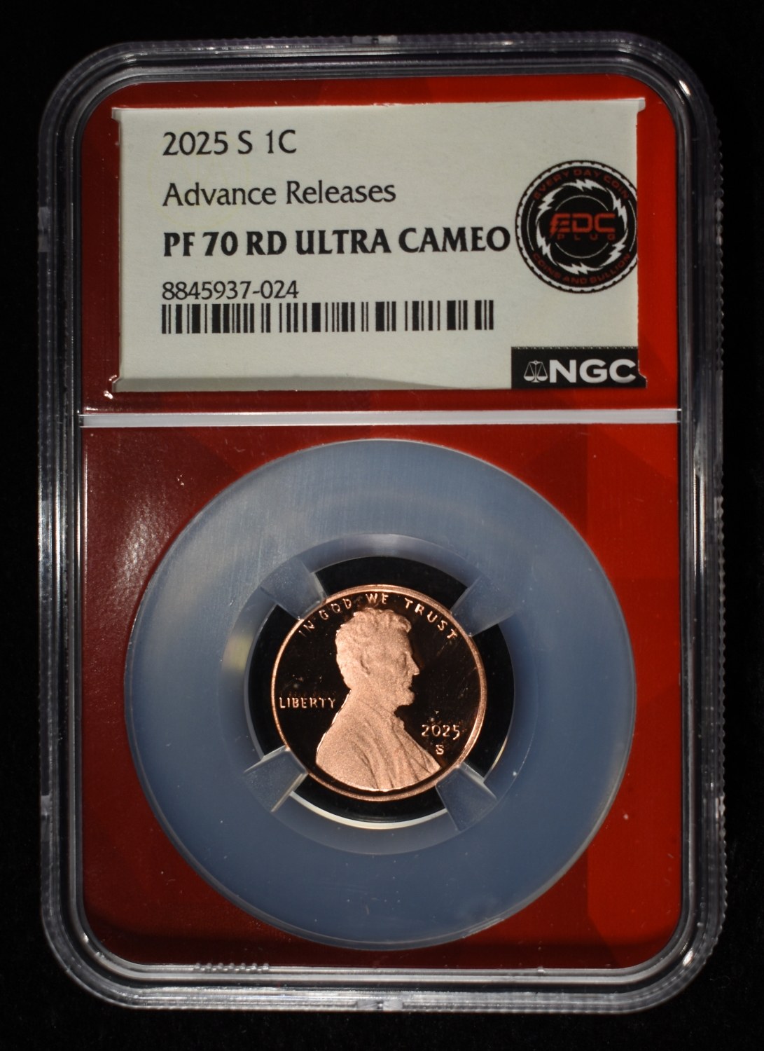 2025-S SHIELD CENT NGC PF70 RD ULTRA CAMEO