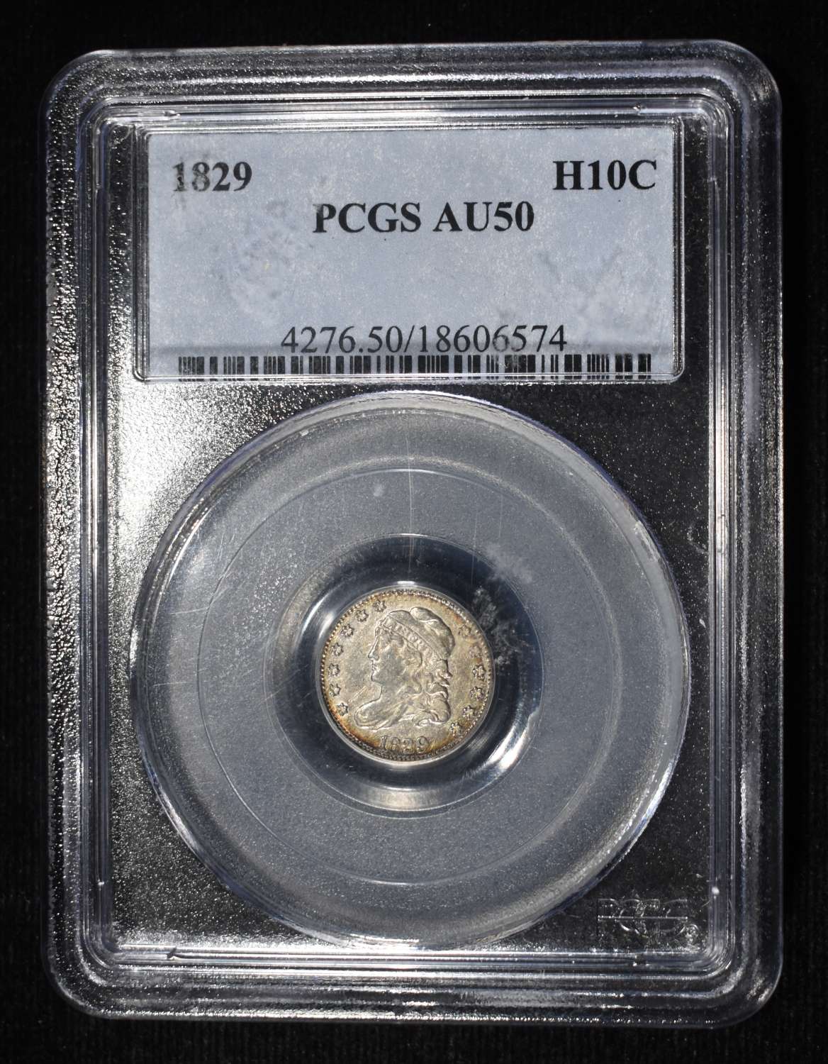 1829 BUST HALF DIME PCGS AU-50