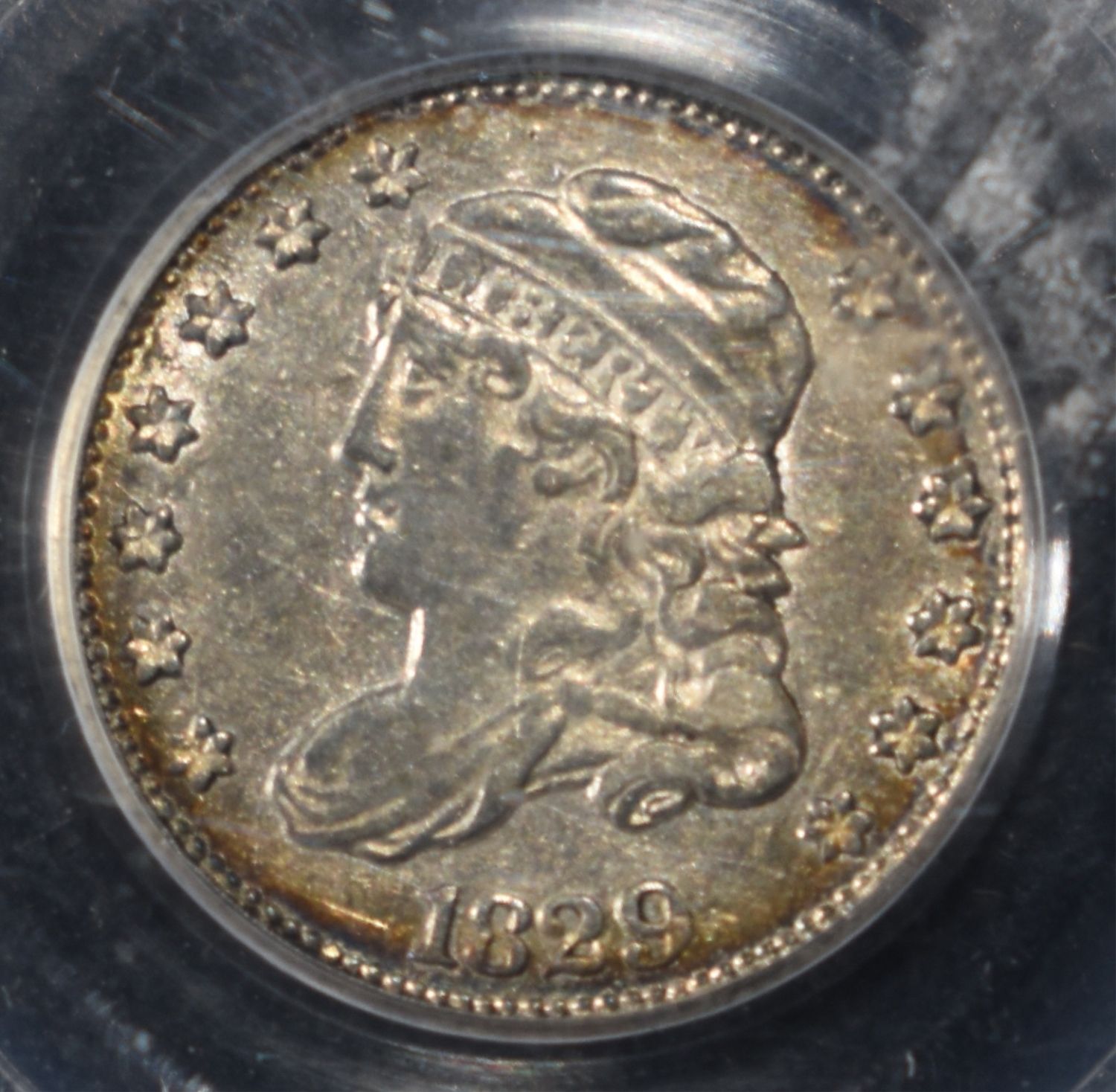 1829 BUST HALF DIME PCGS AU-50