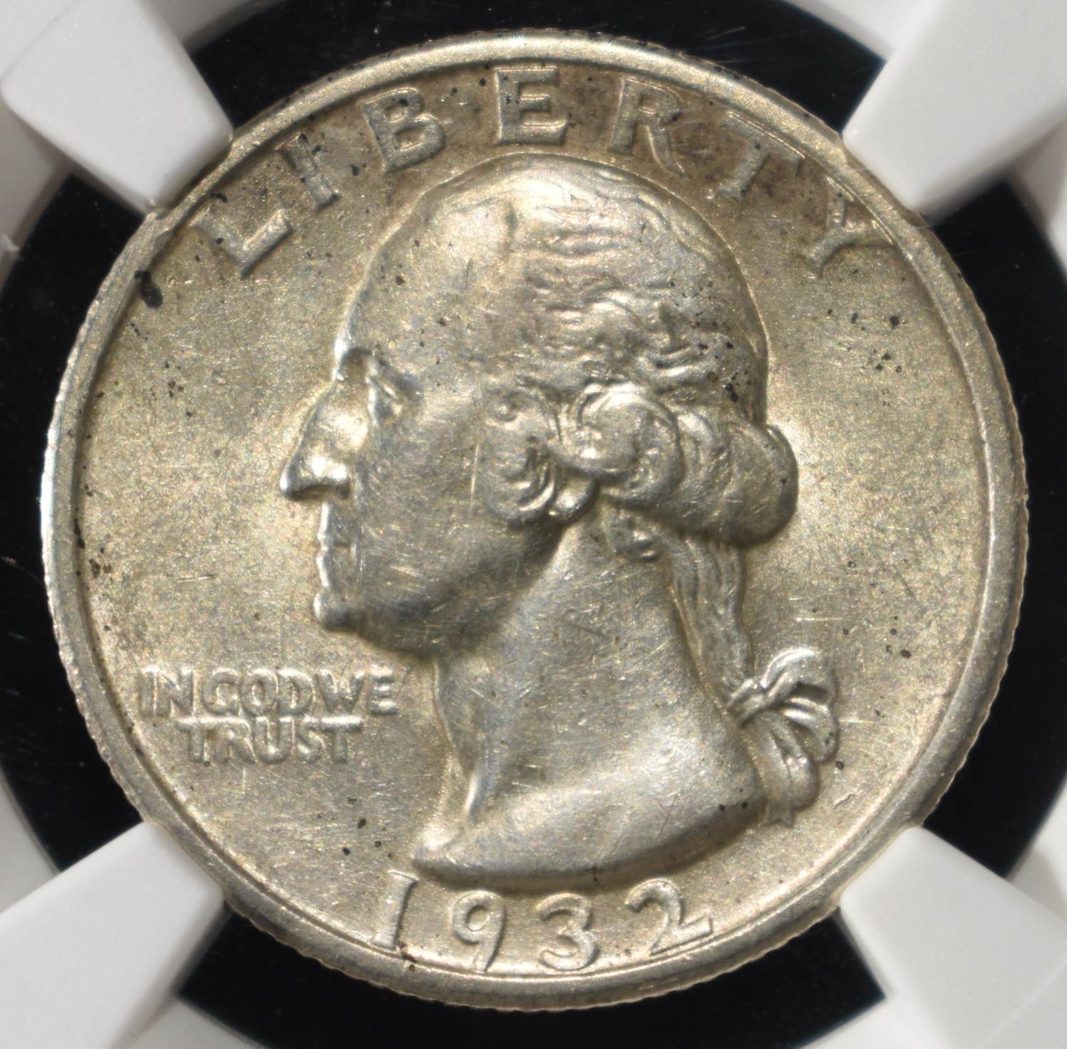 1932-S WASHINGTON 25C NGC AU DETAILS OBV SCRATCHED