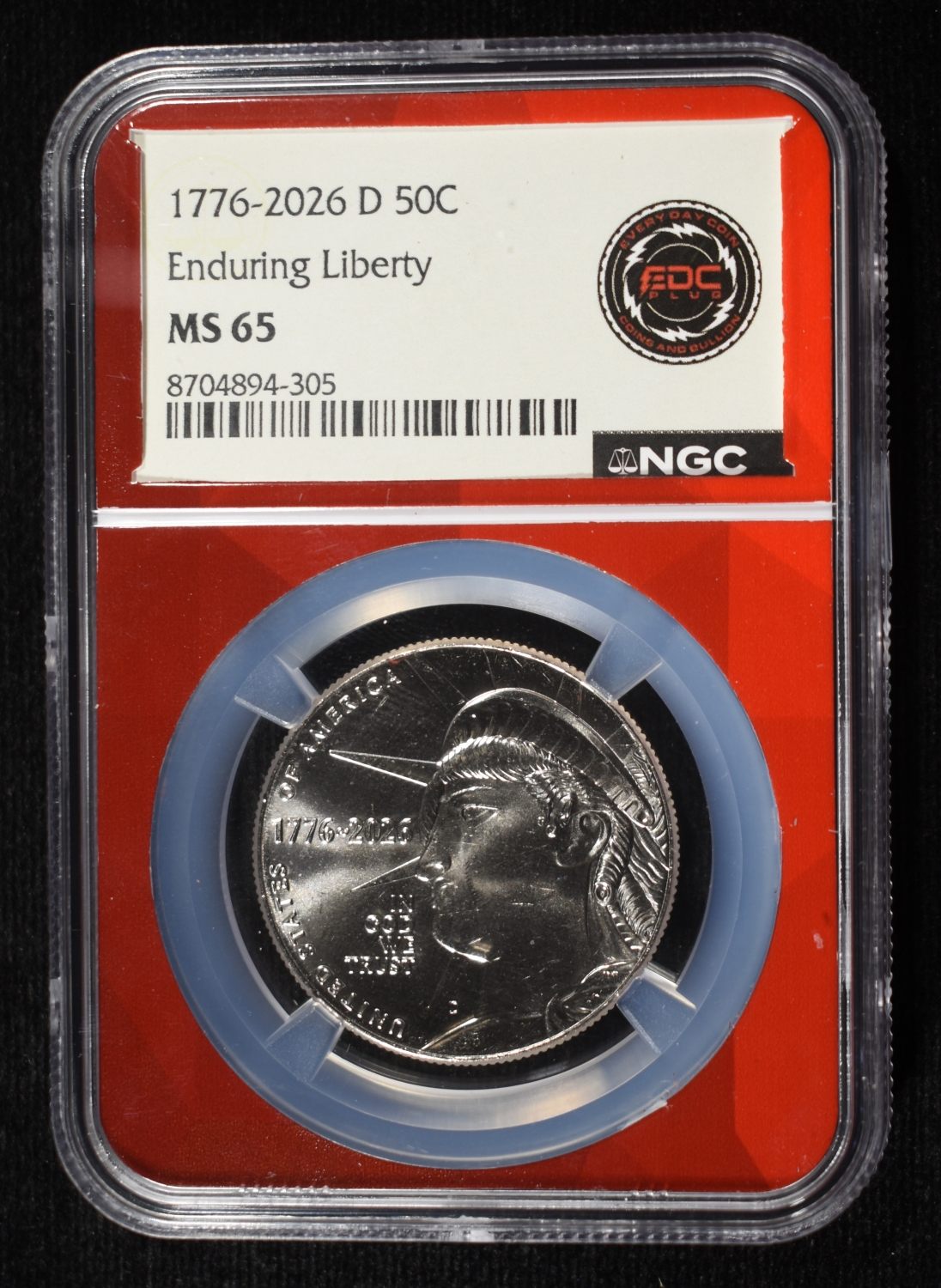 1776-2026-D ENDURING LIBERTY HALF DOLLAR NGC MS-65