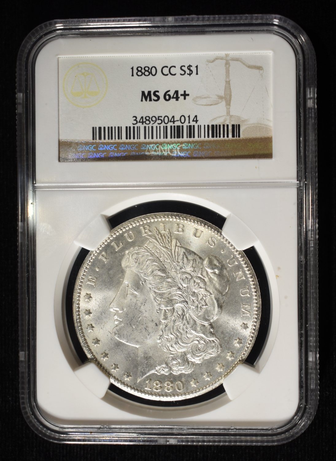 1880-CC MORGAN DOLLAR NGC MS-64+