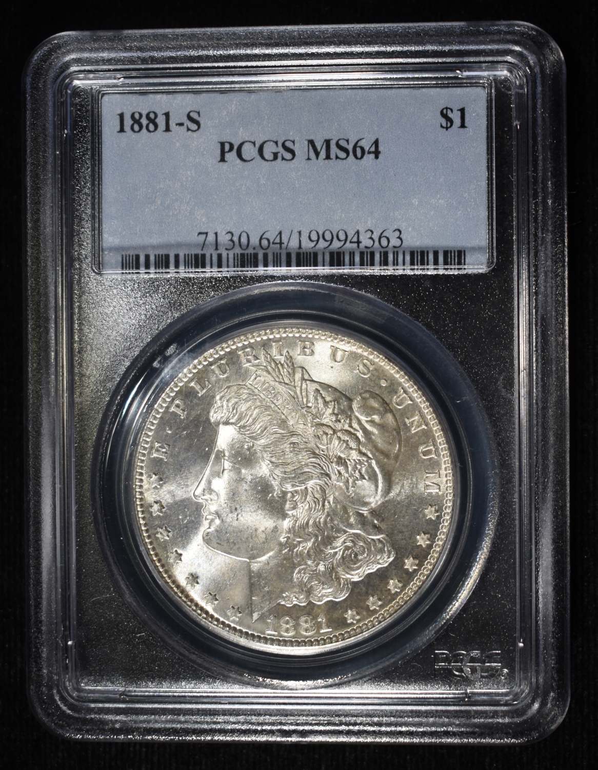 1881-S MORGAN DOLLAR PCGS MS-64