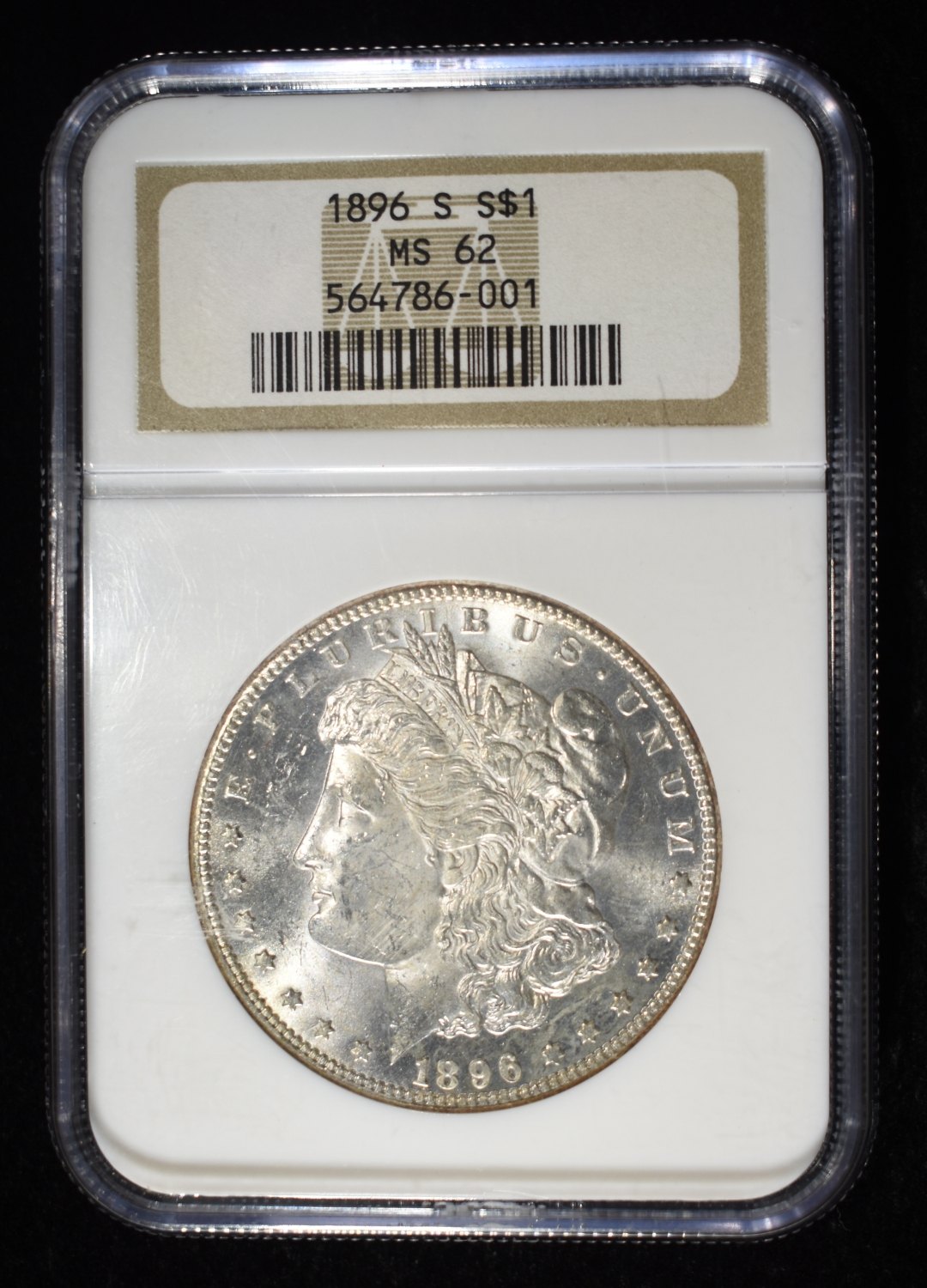 1896-S MORGAN DOLLAR NGC MS-62