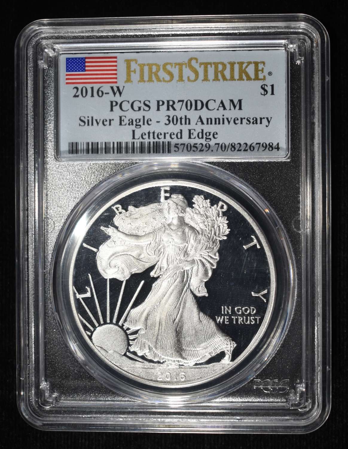 2016-W AMERICAN SILVER EAGLE PCGS PR70DCAM
