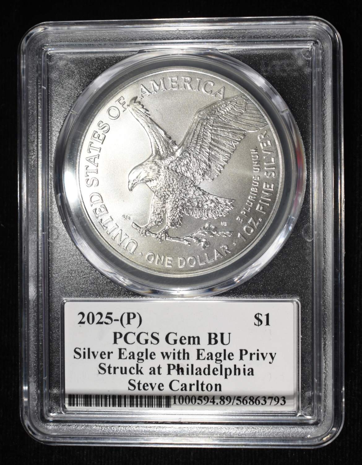 2025(P) AMERICAN SILVER EAGLE PCGS GEM BU